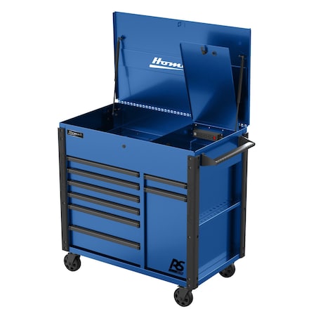 Homak 44in RSPRO 8-DRAWER POWER SERVICE CART-BLUE BL06044080
